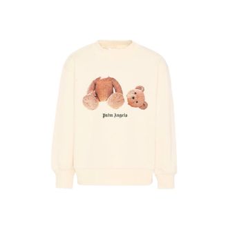 Palm Angels Crewneck Sweatshirt - male - Palm Angels - Kids Sweatshirts - White - 12 Y - Kids