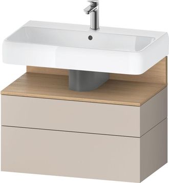 Duravit Duravit - Qatego Mueble Bajo Lavabo, 1 Extra&iacute;ble Y 1 Caj&oacute;n