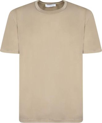 Daniele Fiesoli T-shirt met ronde hals en korte mouwen - Heren - T-shirts - Bruin - S - Katoen - Tops