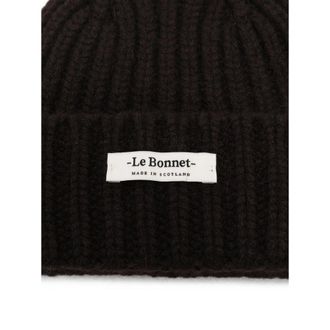 Le Bonnet LBL-031 Ribbed Lambswool Beanie - Brown