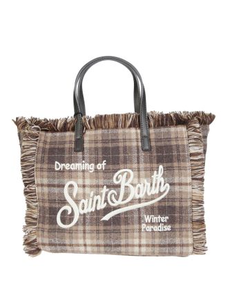 MC2 Saint Barth Borsa Colette Wool N Plaid Wool Tote Bag