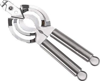 OEM Abrebotellas/abrelatas - Utensilio De Cocina - Mordazas Ajustables - 26 X 9 Cm - Plateado