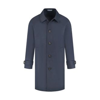 Michael Kors Gabardina de botonadura sencilla - Coats - Hombre - Azul - 2XL