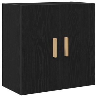 vidaXL Vidaxl - Armadietto A Muro Rovere Nero 60 X 30 X 60 Cm Legno Multistrato