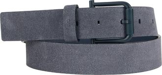 HUGO BOSS Leren Riem van Su&egrave;de - Heren - Riemen - Blauw - 105 CM - Su&egrave;de - Accessoires