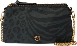 Pinko Animal-print Zip Clutch Bag