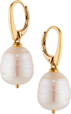 Nadri Freshwater Pearl Lever-Back Earrings in Gold at Nordstrom