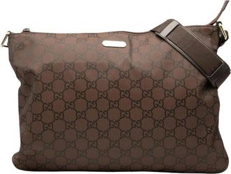 Gucci Pre-owned Printed Shoulder Bag - Dames - Vintage Schoudertas - Bruin - ONE Size - Vintage