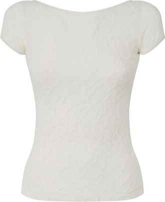 Pinko Top in pizzo a fiori - Bianco