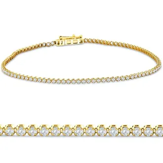 Pompeii3 2Ct Diamond Lightweight 7 Tennis Bracelet 14k Gold Lab Grown