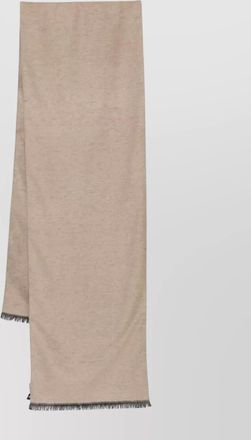 Emporio Armani petite scarf with fringed edges and soft texture