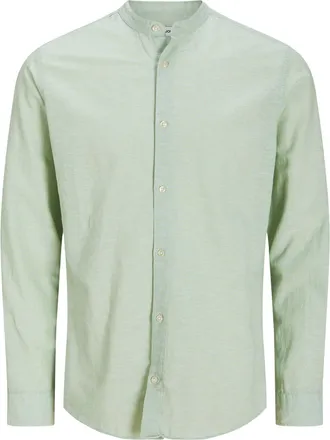 Jack & Jones Plus Size Mens Jjebreeze Band Shirt Ls Sn Pls Long Sleeve, Iceberg Green, 4XL