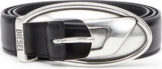 Diesel 3 cm belt in bonded leather - Belts - Unisex - Black