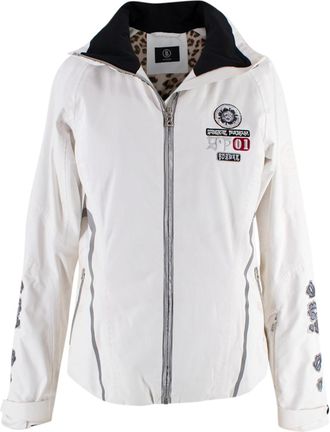 Bogner White Embroidered Ski Jacket Size S