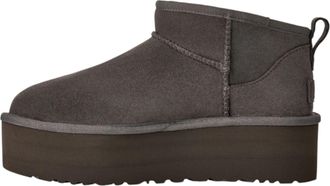 UGG (WMNS) UGG Classic Ultra Mini Platform Boots Charcoal Grey 1135092-CHRC