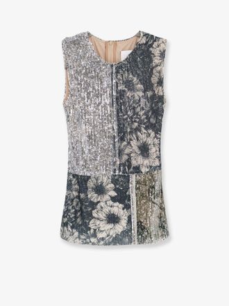 Maison Margiela Top patchwork con ricamo paillettes - MAISON MARGIELA - gender_Woman