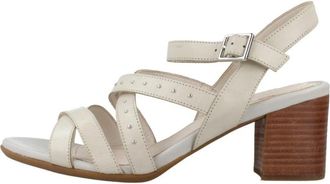 Stonefly Elegant Studded High Heel Sandalen - Dames - Sandalen met hakken - Beige - 39 EU - Schoenen