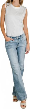 Judy Blue Vintage Wash Destroy Hem Bootcut Jeans In Blue