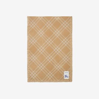 Burberry Wide Check Wool Silk Scarf