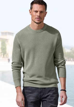 John Devin Strickpullover Pullover in modischen Farben aus Baumwollmischung