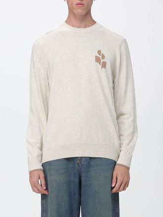 Isabel Marant Maglia girocollo in misto cotone e lana con logo jacquard