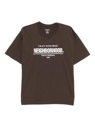 Neighborhood printed T-shirt - men - Cotton - M - Brown