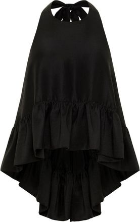 Azeeza Winston ruffled silk top - women - Silk - M - Black