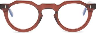 Lesca Pica bril met rond montuur - Bruin
