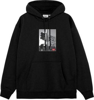 Obey Los Angeles Photo Hoodie - Heren - Hoodies - Zwart - S - Katoen - Hoodies & sweatvesten