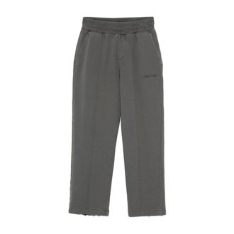 Golden Goose Stylish Grey Cotton Boys Trousers - male - Golden Goose - Sweatpants - Gray - 10 Y - Kids