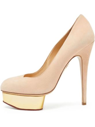 Charlotte Olympia Pumps met plateauzool - Beige