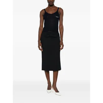 Shushu/Tong Ribbed V-Neck Tank Top - Navy