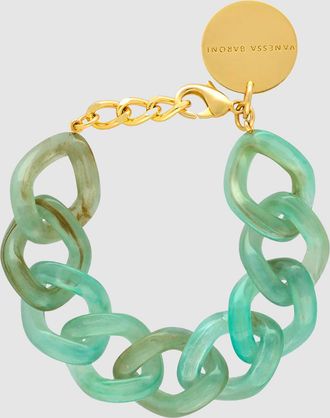 Vanessa Baroni Bracelet Flat Chain Jade