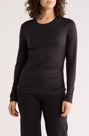 Zella Atmosphere Cinch T-Shirt in Black Heather at Nordstrom Rack, Size X-Large
