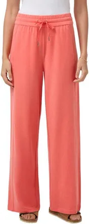 Travis Mathew Cloud French Terry Wide Leg Pants in Heather Porcelain Rose at Nordstrom, Size Medium