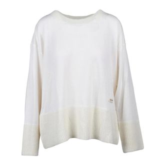 A|X Armani Exchange Pullover met ronde hals - Dames - Ronde hals truien - Wit - L - Wol - Truien & Vesten