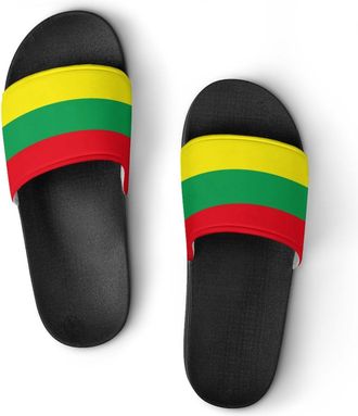 Generic The Republic of Lithuania Flag Unisex Beach Slippers & Pool Slides Anti-Slip House Shoes for Home Outdoor