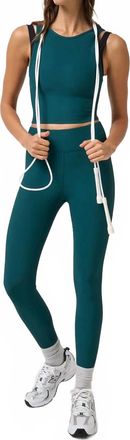 Travis Mathew Moveknit Rib Legging In Dark Sea