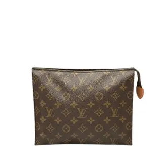 Louis Vuitton Pre-owned Toiletry Pouch 26 - Dames - Pre-owned - Bruin - Maat: ONE Size Zijde