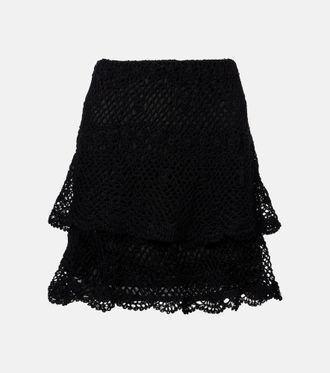 Anna Kosturova Florence cotton crochet miniskirt