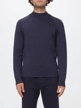 Zanone Maglia a lupetto in 100% lana merino con bordi a costine