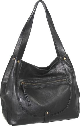 Nino Bossi Vintage Leather Organizer Satchel in Black
