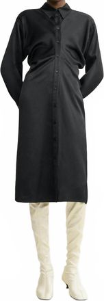 Toteme Slouch Modern Shirtdress In Black