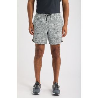 Legends Luka HD 7-Inch Lined Performance Shorts in Maze Charcoal at Nordstrom, Size Xx-Large