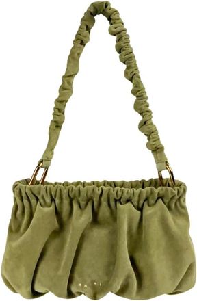 Marni Ruffles Clutch Bag - Dames - Schoudertassen - Groen - ONE Size - Leer - Tassen