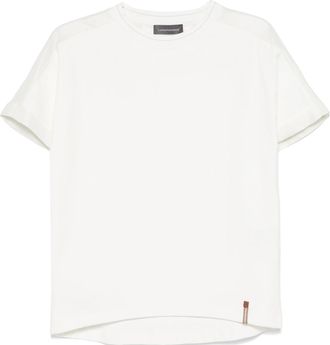 Lorena Antoniazzi White Relaxed-Fit Curved Hem Short-Sleeve Cotton T-Shirt
