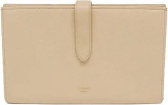 Celine Pre-owned Wallets, female, Beige, Size: ONE SIZE Pre-owned Large strap wallet 10B633