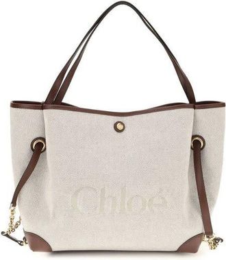 Chlo&eacute; Clover Tote Shoulder Bag Beige