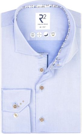 R2 Amsterdam Heren, Overhemden, Blauw, Maat: S