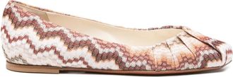 Missoni Ballerine con motivo a zigzag - Marrone